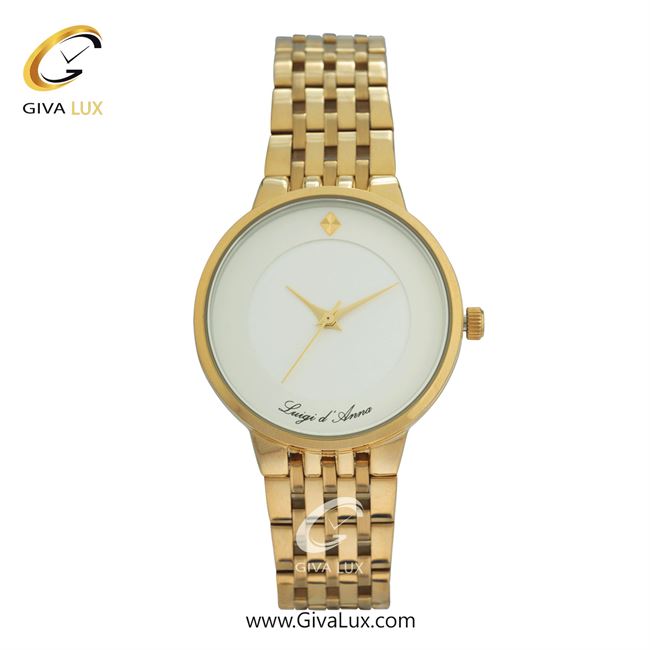 ساعت مچی اورجینال زنانه LdA | لوئیجی د آنا | Luigi d'Ana طلایی | طلایی| سفید| کد رفرنس 2359